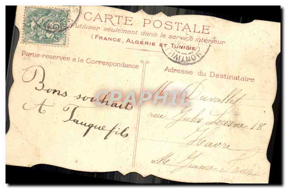 CPA Fantaisie Fleurs  — Verso