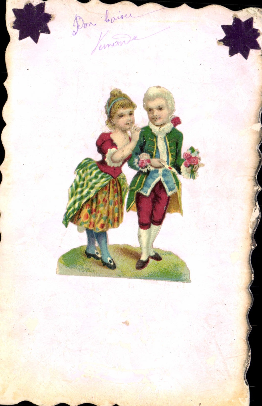 CPA Fantaisie Fleurs Enfants