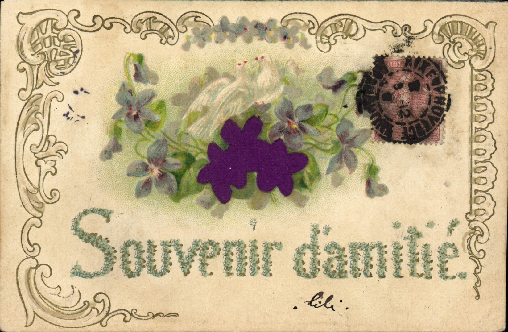 CPA Fantaisie Fleurs Colombes