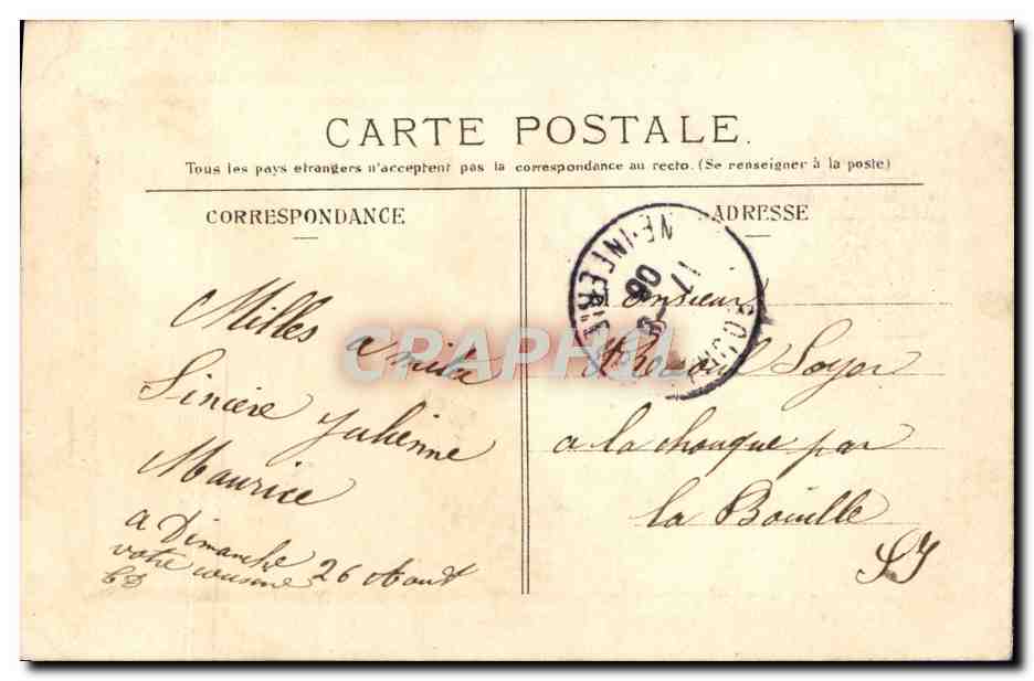CPA Fantaisie Fleurs  — Verso