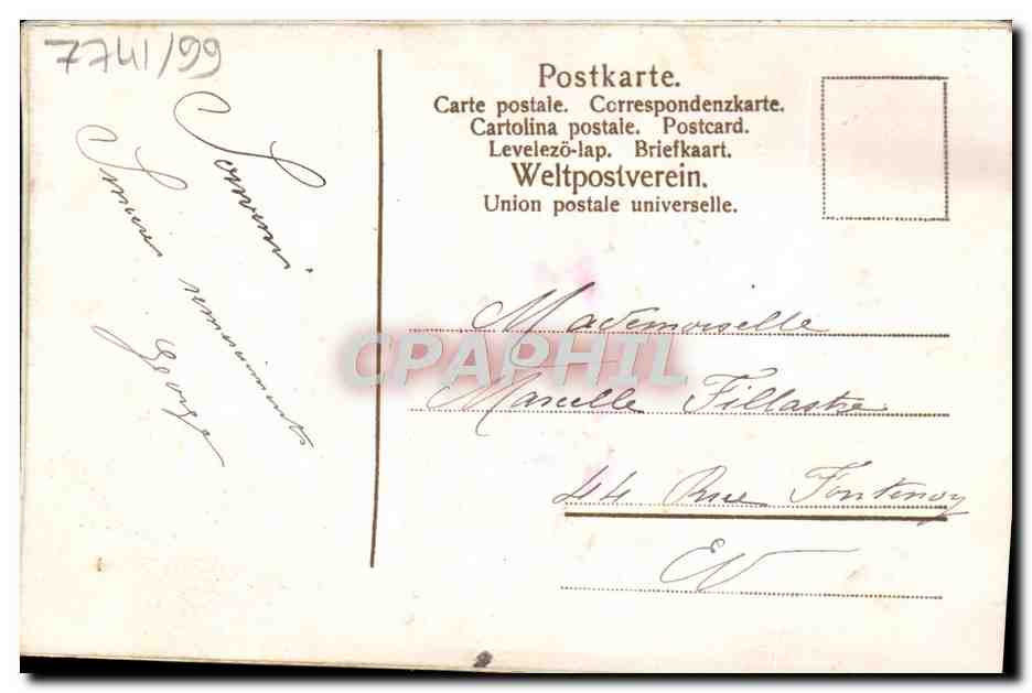 CPA Fantaisie Fleurs  — Verso