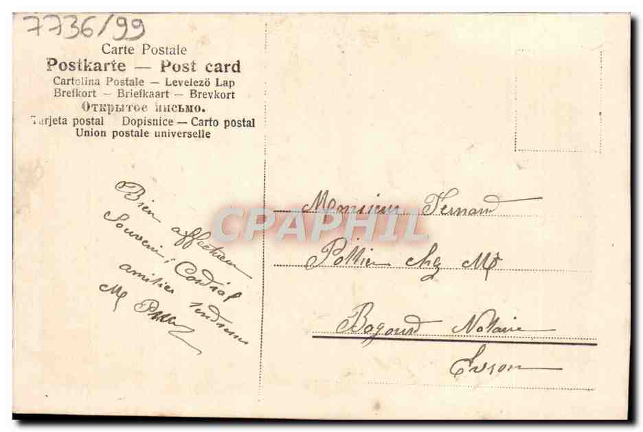 CPA Fantaisie Fleurs Main — Verso