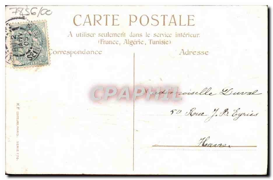 CPA Fantaisie Fleurs  — Rückseite