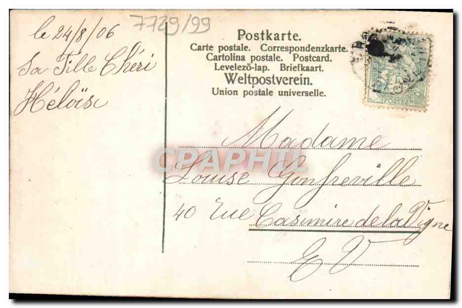 CPA Fantaisie Fleurs  — Verso