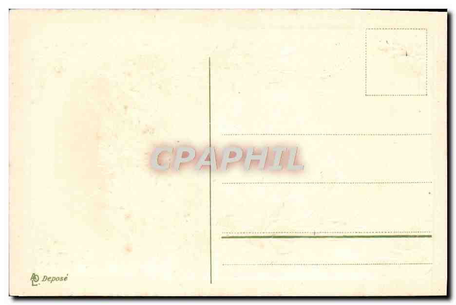 CPA Fantaisie Fleurs  — Back