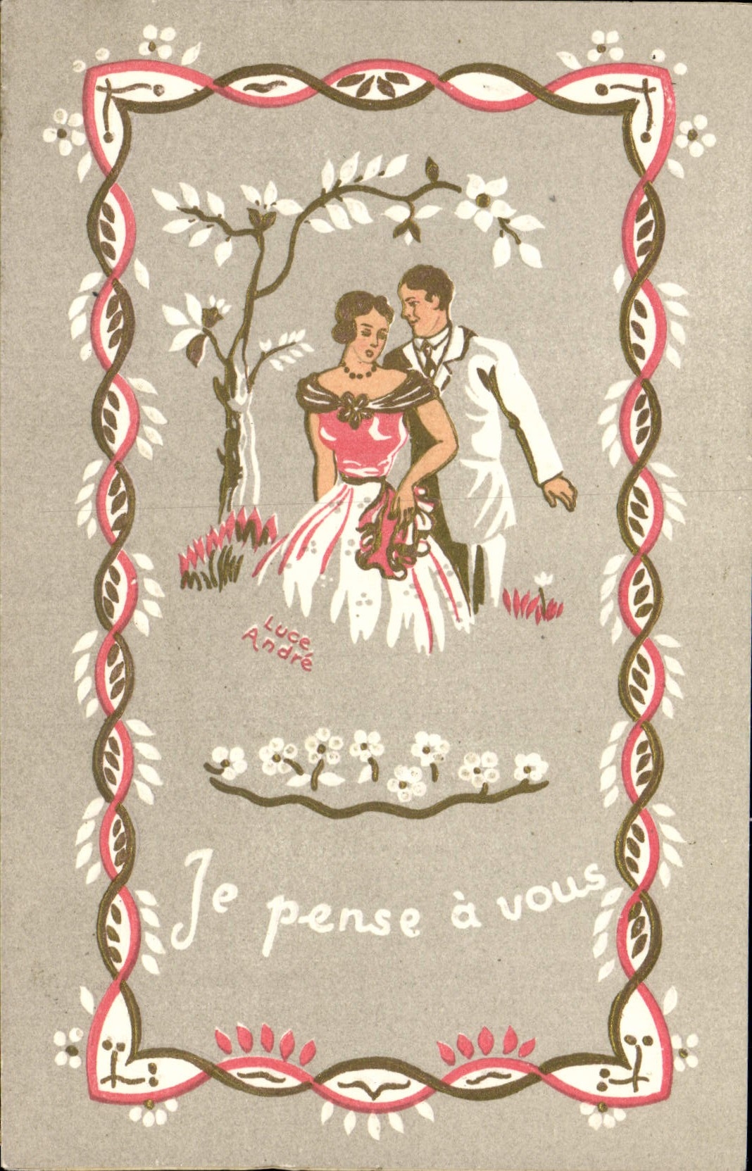 CPA Fantaisie Femme Luce Andre