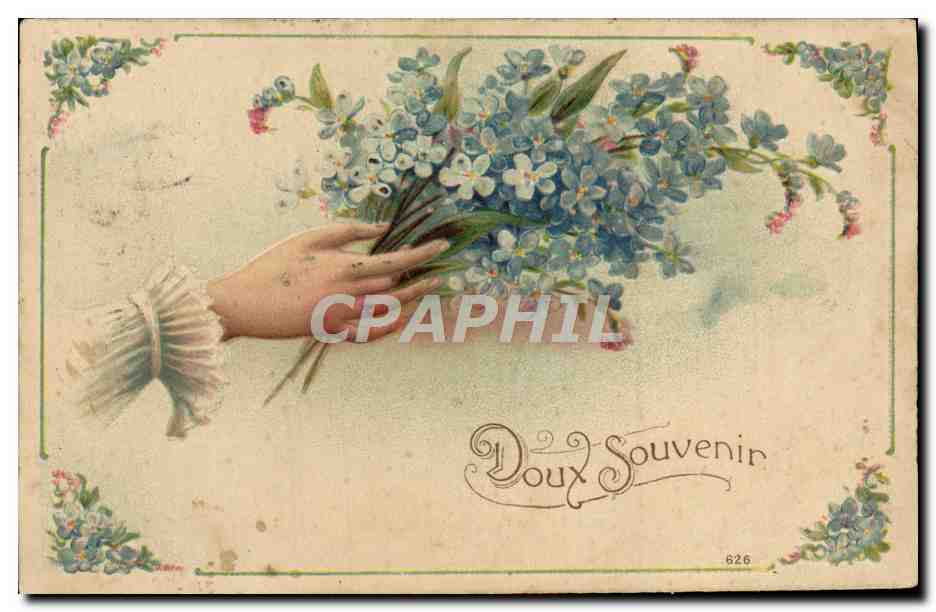 CPA Fantaisie Fleurs Main