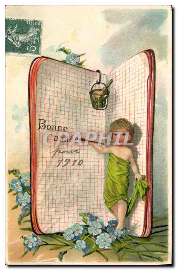 CPA Fantaisie Fleurs Enfant