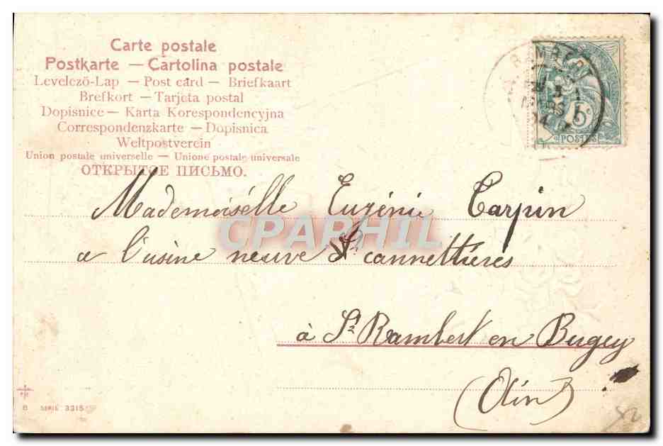 CPA Fantaisie Fleurs Enfant — Rückseite