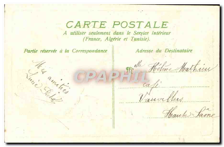 CPA Fantaisie Fleurs Hirondelles — Rückseite