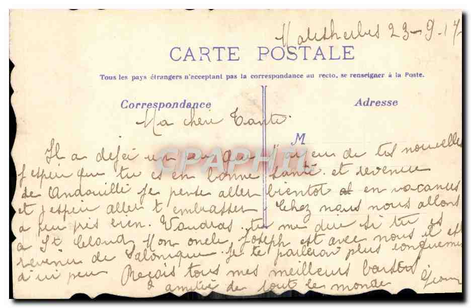 CPA Fantaisie Fleurs  — Rückseite
