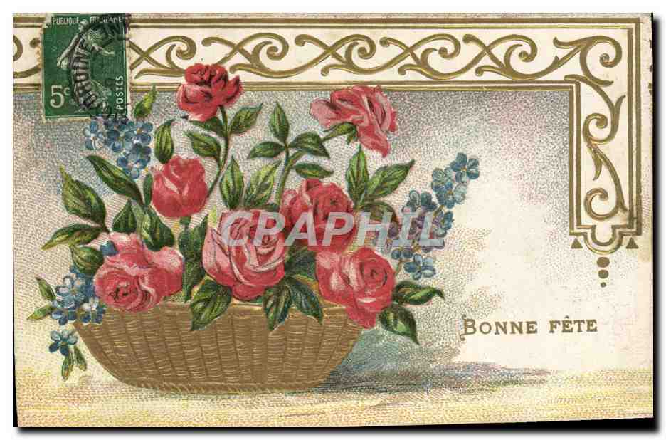 CPA Fantaisie Fleurs 