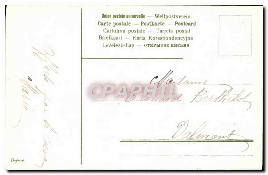 CPA Fantaisie Fleurs  — Rückseite