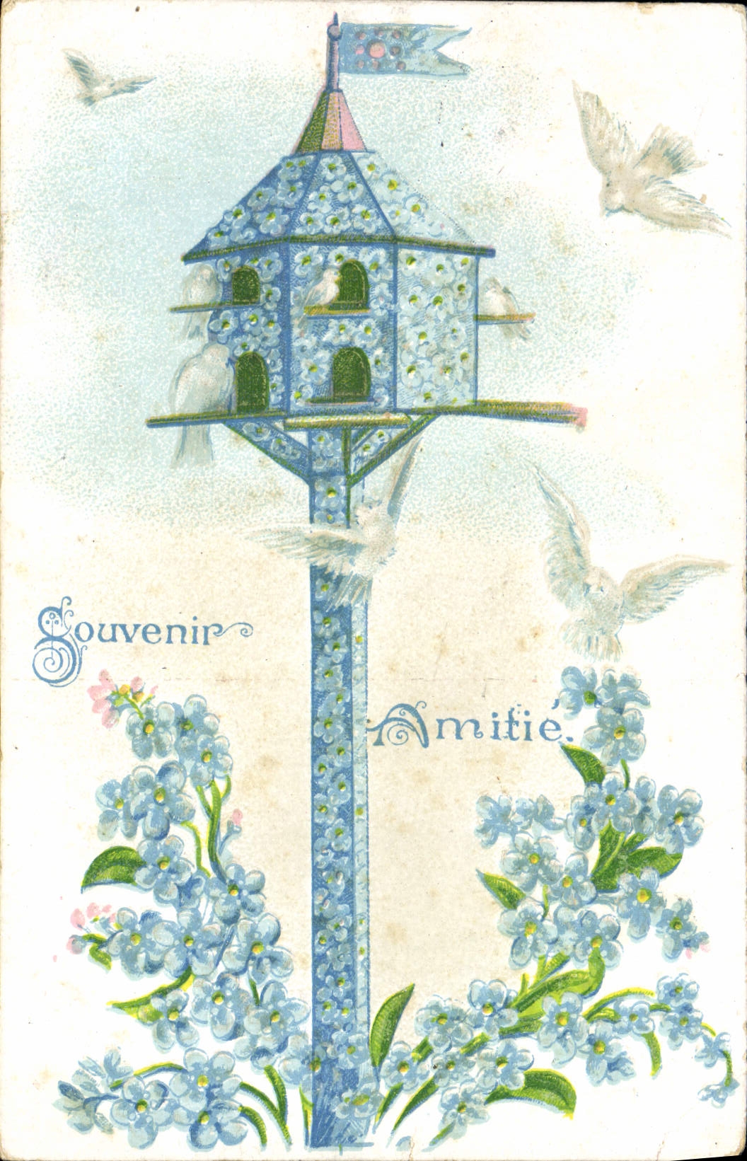 CPA Fantaisie Fleurs Colombes