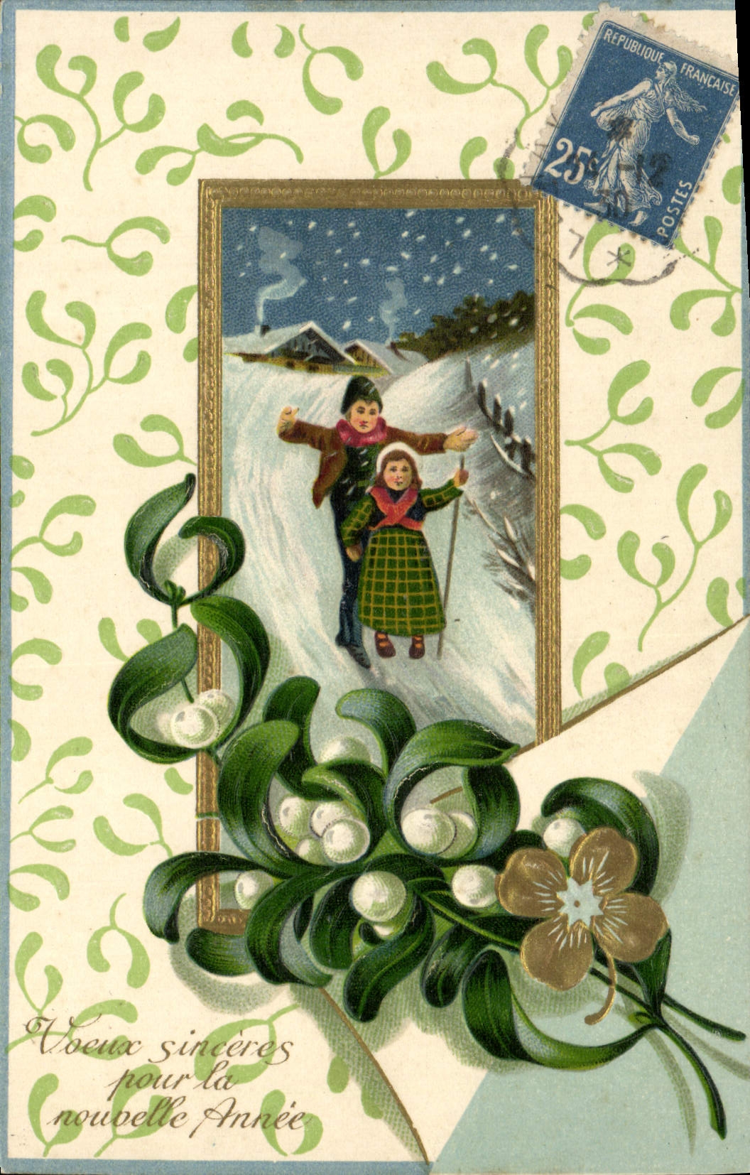 CPA Fantaisie Fleurs Enfants