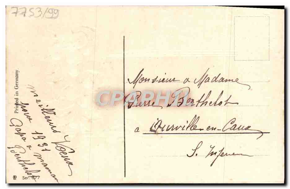 CPA Fantaisie Fleurs Enfants — Verso