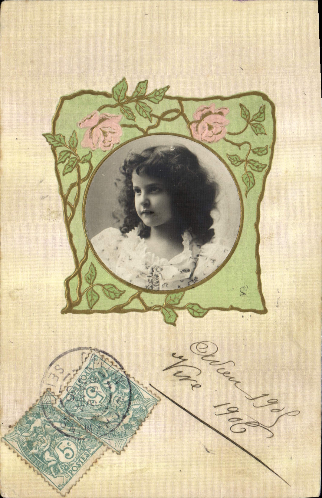 CPA Fantaisie Fleurs Enfants