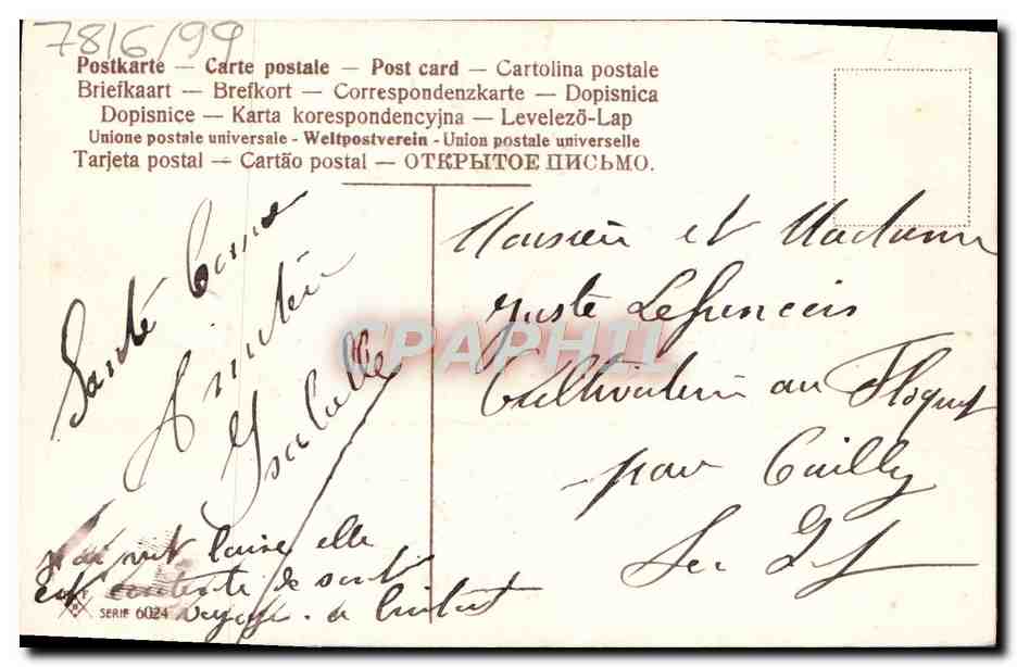 CPA Fantaisie Fleurs Coeur — Verso