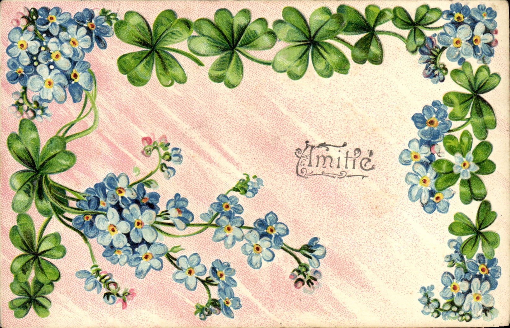 CPA Fantaisie Fleurs Trefle