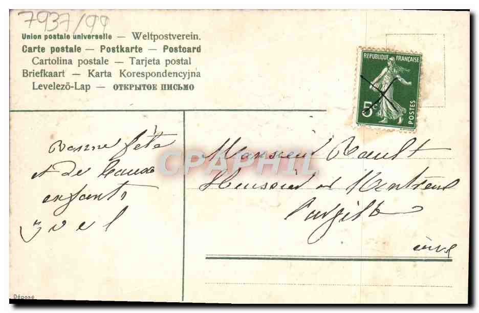 CPA Fantaisie Fleurs  — Rückseite