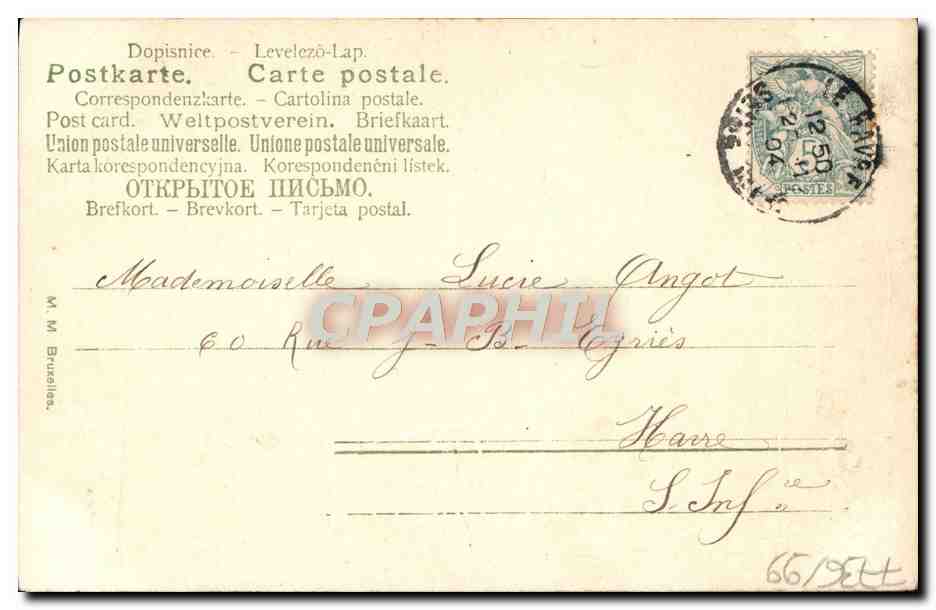 CPA Fantaisie Fleurs  — Rückseite