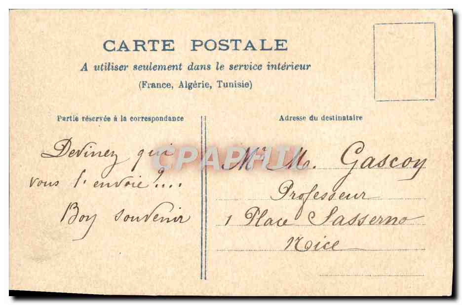 CPA Fantaisie Fleurs Colombe — Rückseite