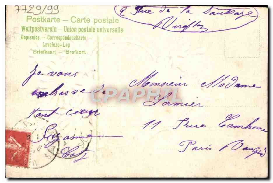 CPA Fantaisie Fleurs  — Rückseite
