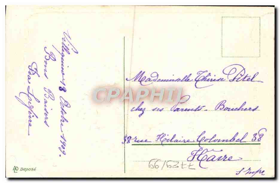 CPA Fantaisie Fleurs Feuille Vigne  — Rückseite