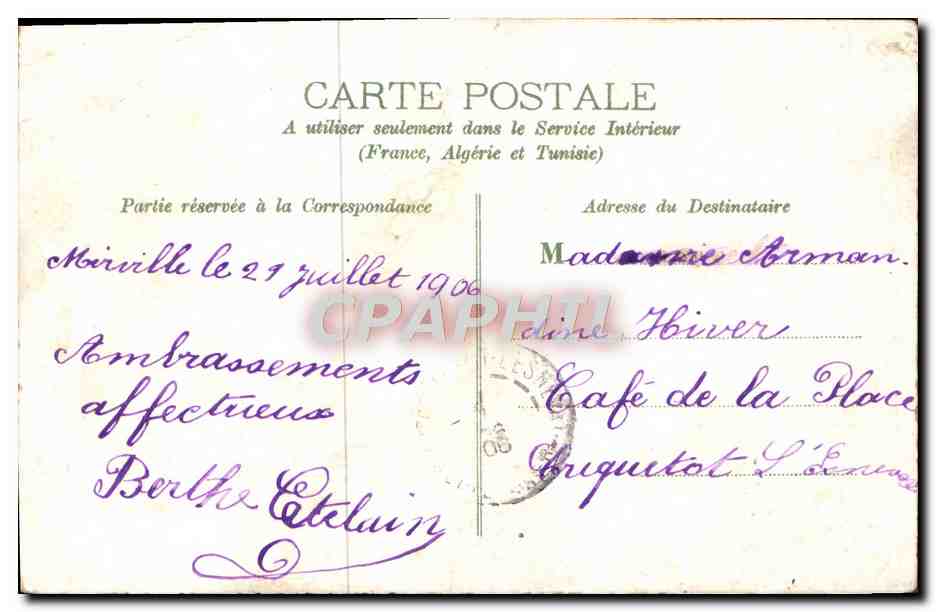 CPA Fantaisie Fleurs  — Verso