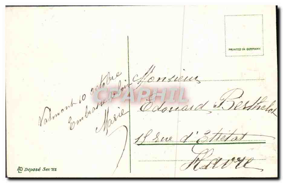 CPA Fantaisie Fleurs  — Verso