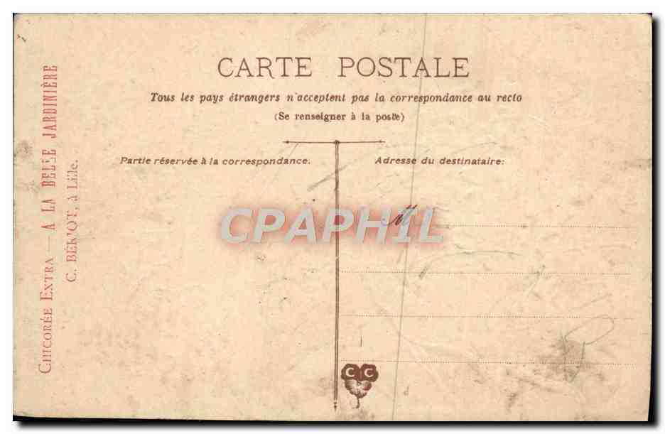 CPA Fantaisie Fleurs Insecte Coccinelle — Rückseite