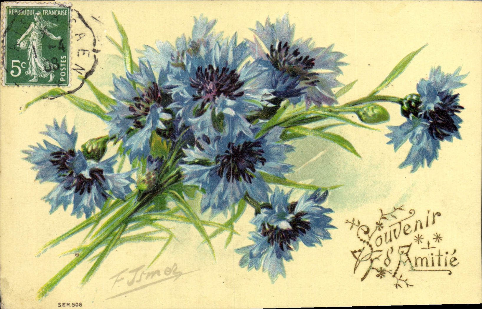 CPA Fantaisie Fleurs 