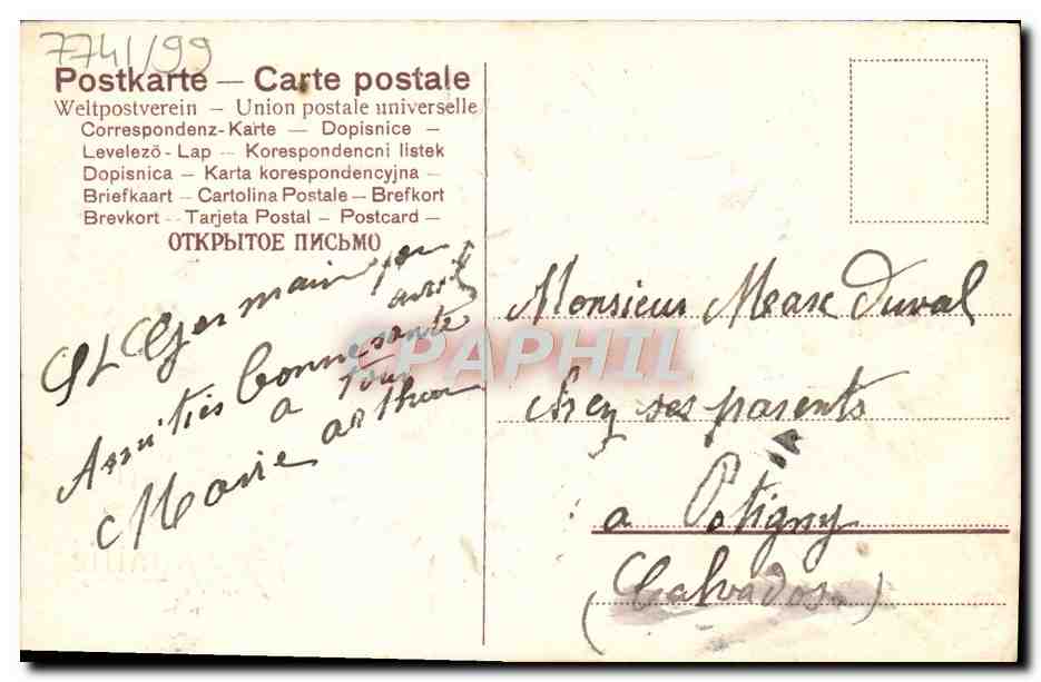 CPA Fantaisie Fleurs  — Rückseite