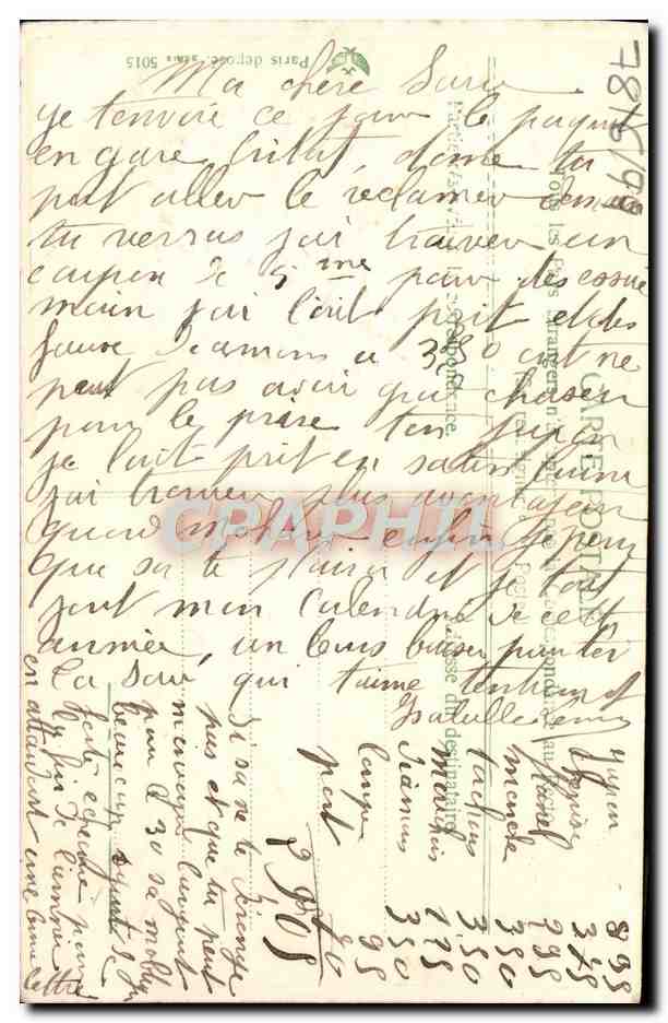 CPA Fantaisie Fleurs Paquerettes — Rückseite