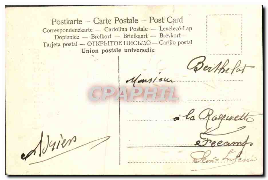 CPA Fantaisie Fleurs  — Verso