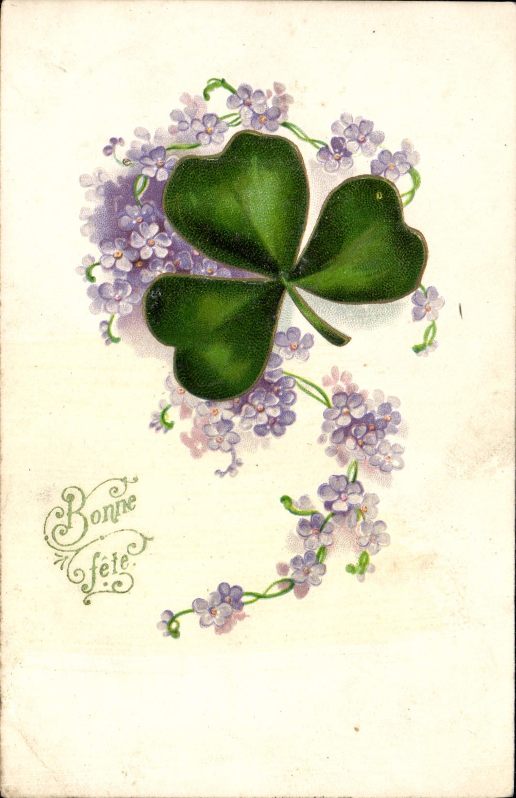 CPA Fantaisie Fleurs Trefle