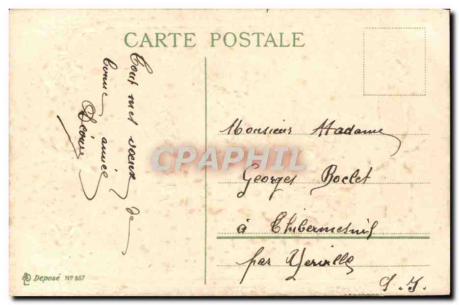 Bonne et heureuse Année — Déposé N° 557 — Éditeur non identifié — Rückseite