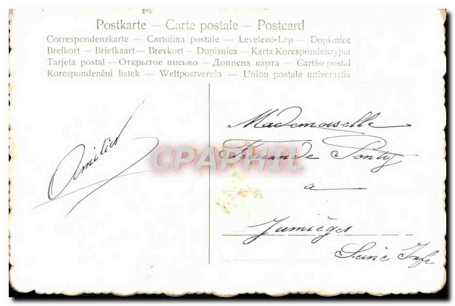 CPA Fantaisie Fleurs  — Verso