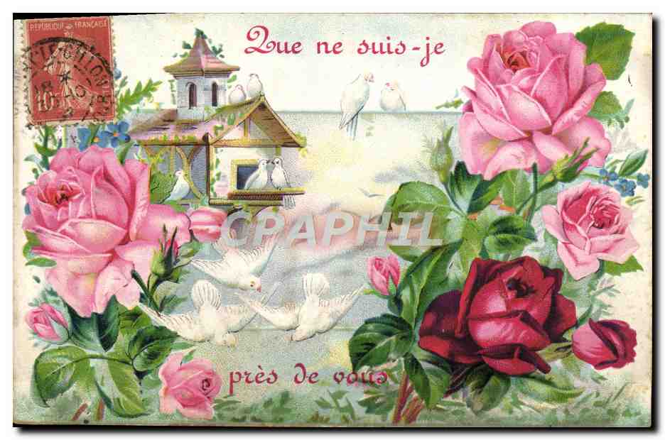 CPA Fantaisie Fleurs Colombes