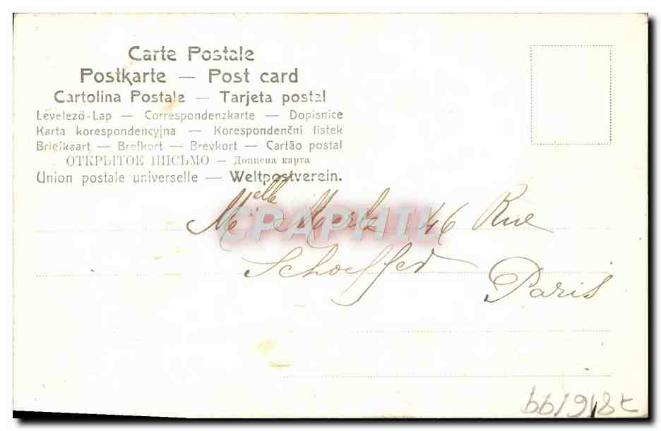 CPA Fantaisie Fleurs Trefles — Rückseite