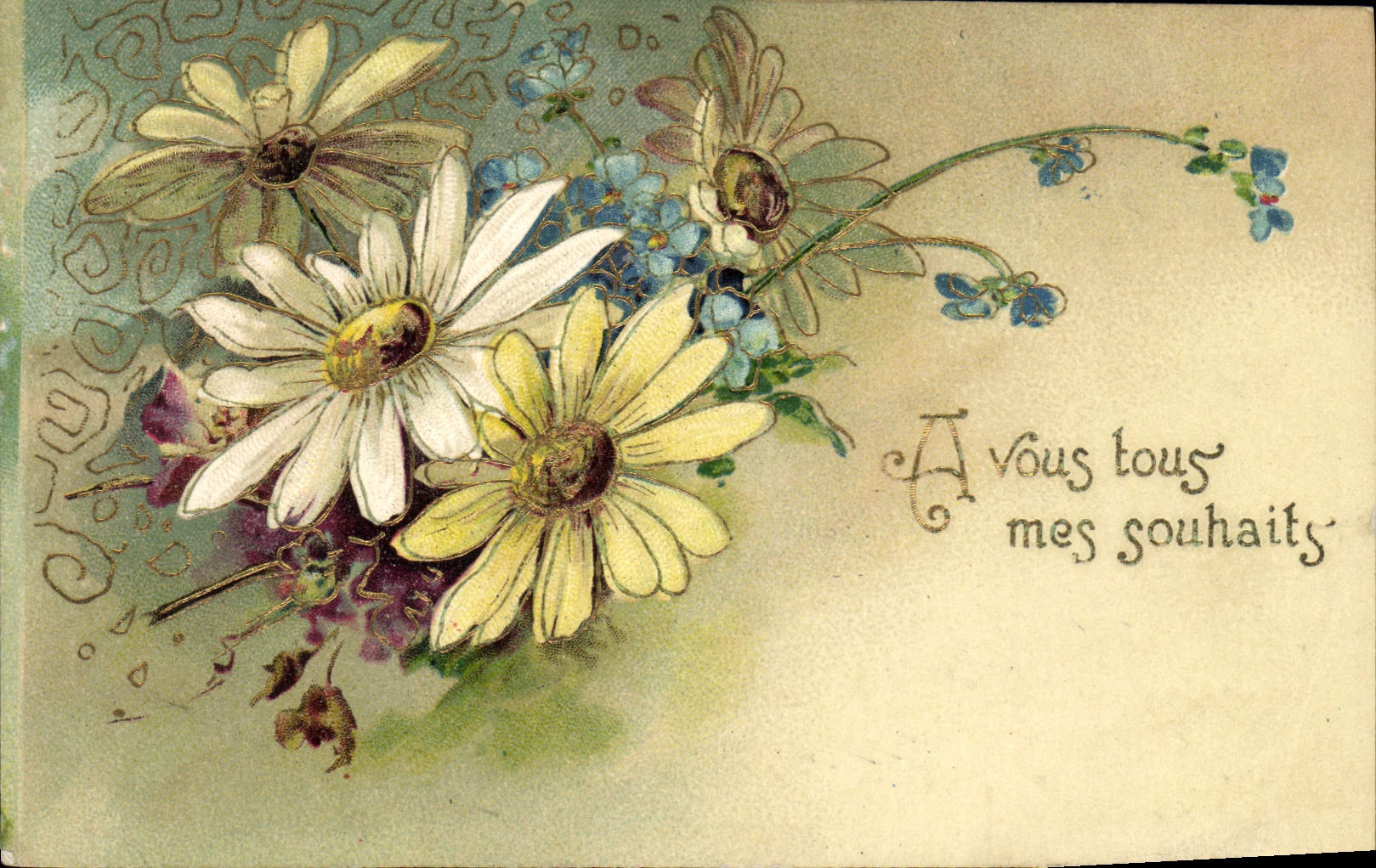 CPA Fantaisie Fleurs 