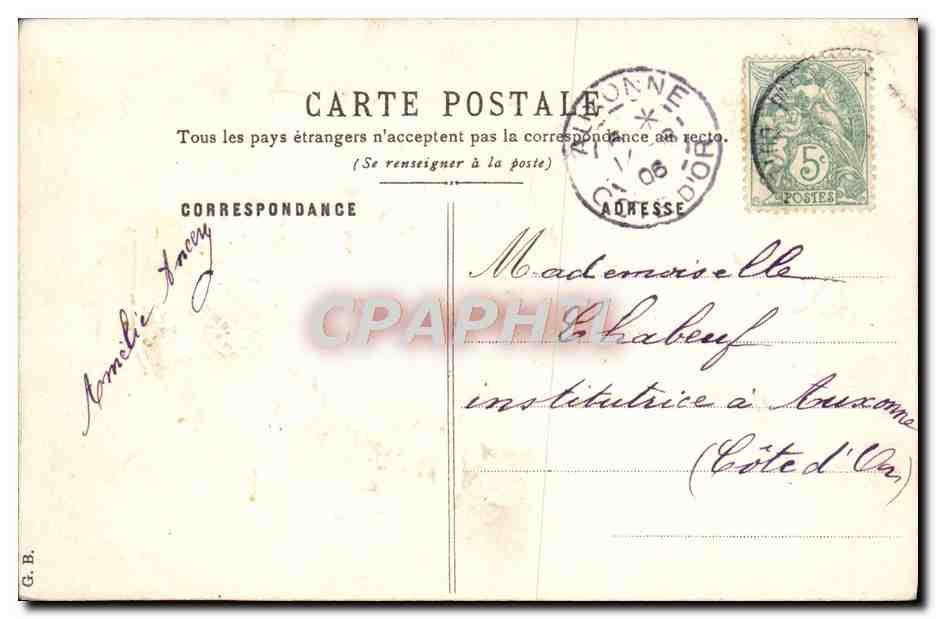 CPA Fantaisie Fleurs  — Rückseite