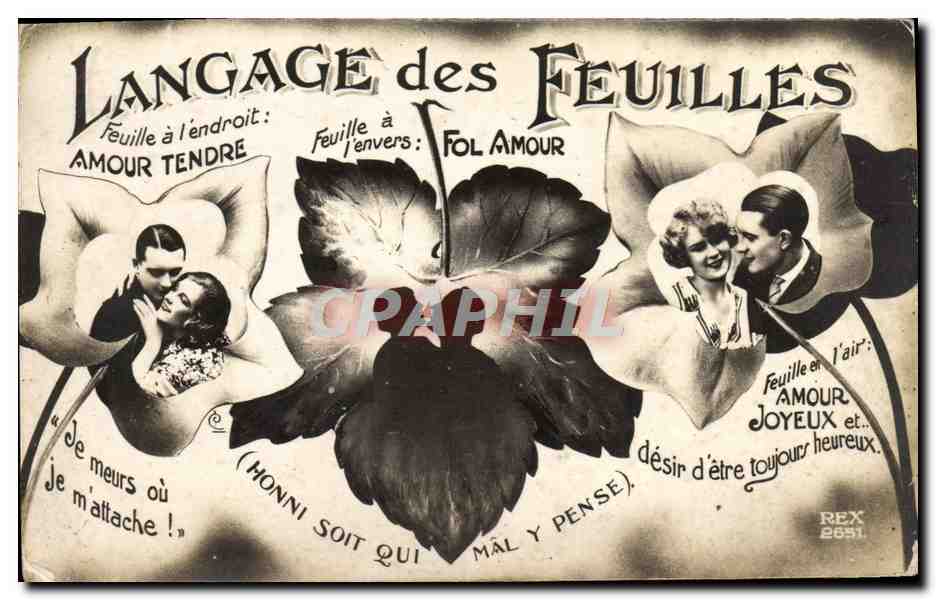 CPA Fantaisie Femme Langage des Fleurs 