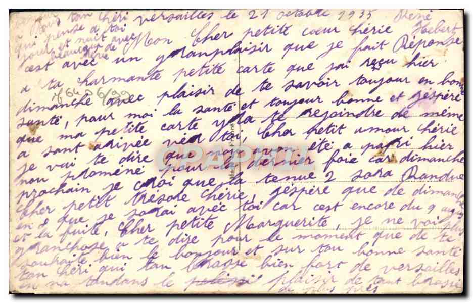 CPA Fantaisie Femme Langage des Fleurs  — Rückseite