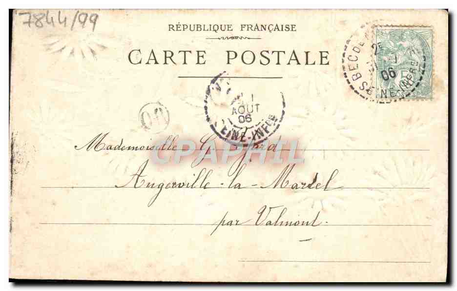 CPA Fantaisie Fleurs Paquerettes — Verso