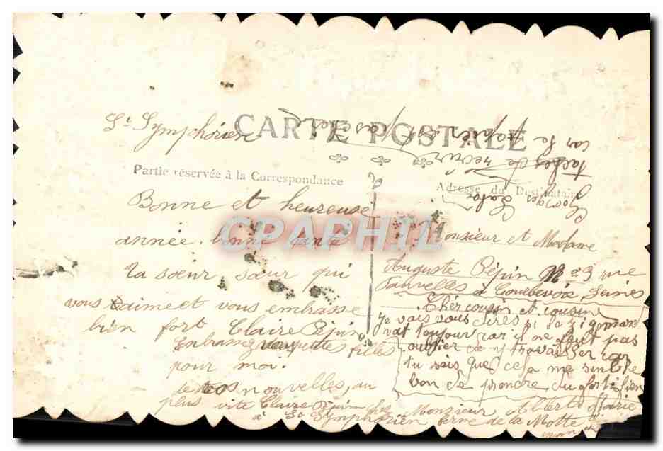 CPA Fantaisie Fleurs Colombes  — Verso