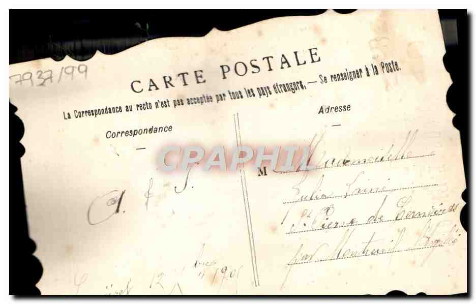 CPA Fantaisie Fleurs  — Verso
