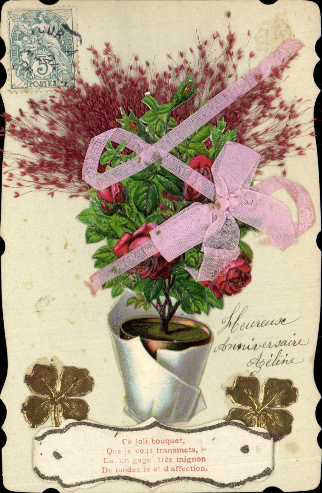 CPA Fantaisie Fleurs 