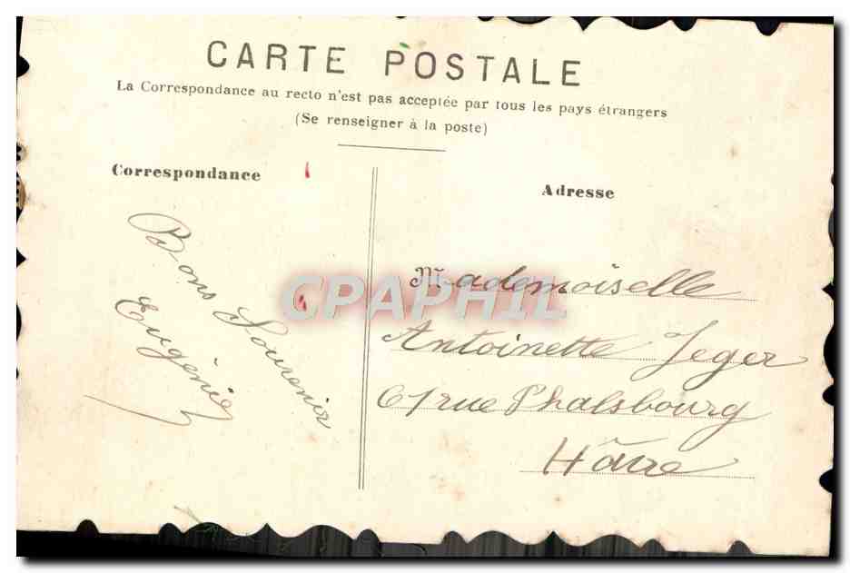 CPA Fantaisie Fleurs  — Verso