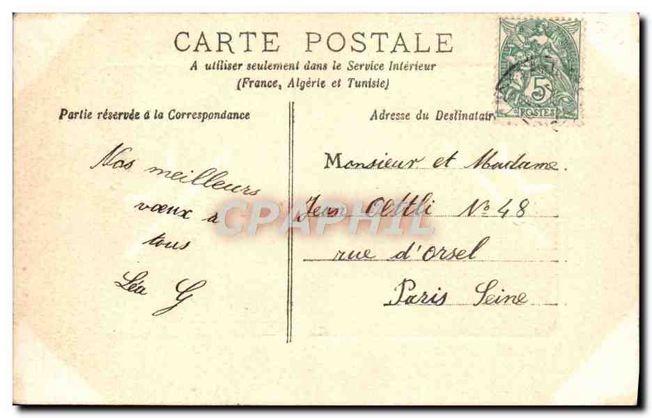 CPA Fantaisie Fleurs Colombes — Verso